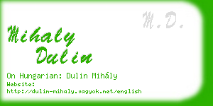 mihaly dulin business card